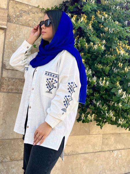 شومیز لینن مزون آستین