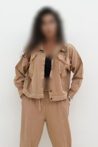 ست کراپ و شلوار مزونی دوکی