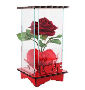 باکس گل شیشه ای هدیه ولنتاین