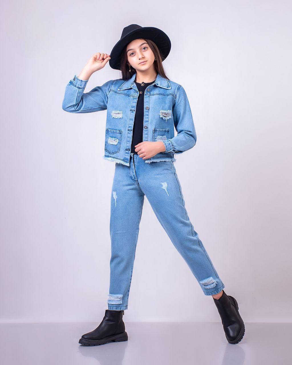 کت و شلوار لی دخترانه