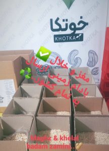 خلال بادام زمینی و مغز بادام زمینی