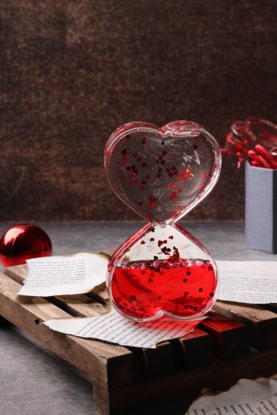 ساعت شنی روغنی قلب قرمز