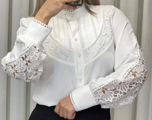 شومیز کرپ دانتل