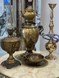 سماور برنجی مهر دار