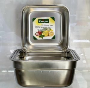 لگن مربع استیل یونیک