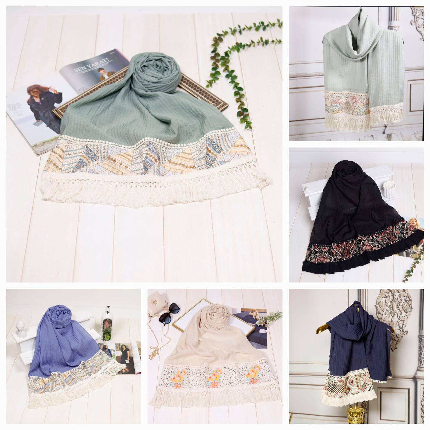 شال وال حاشیه سوزندوزی شال وال حاشیه سوزندوزی