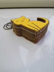 سرکلیدی چوبی طرح گربه