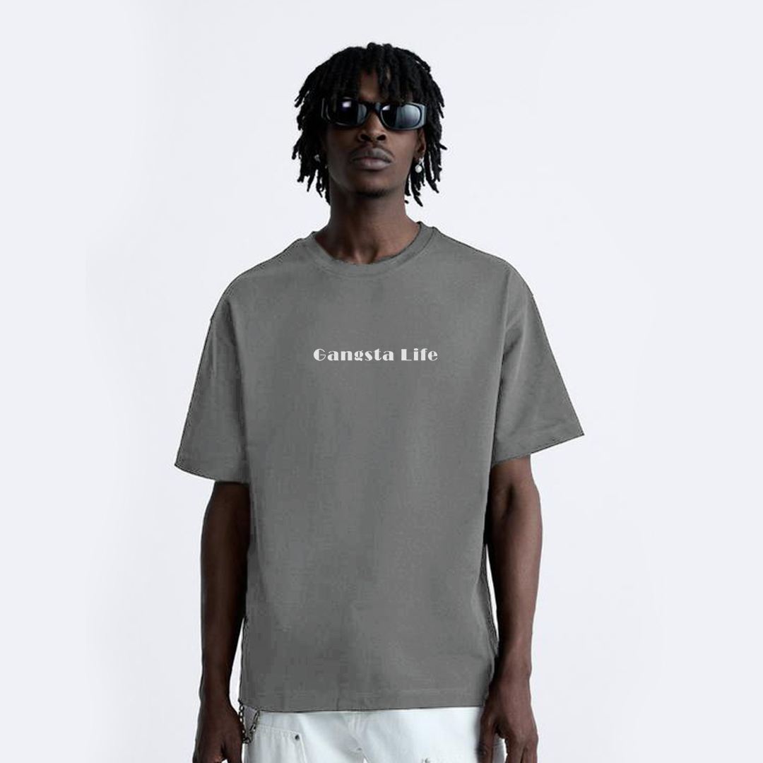 تیشرت مردانه باکس فیت مدل gangsta تیشرت مردانه باکس فیت مدل gangsta