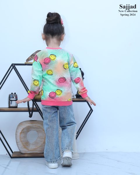 بلوز تک دخترانه طرح sticker