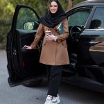 مانتو یقه انگلسیی شنل‌دار