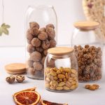 بانکه شیشه ای درب چوبی