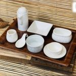 سینی پذیرایی طرح چوب