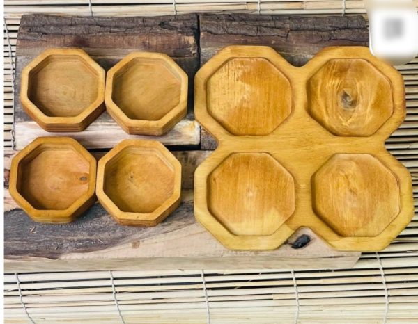 اردو خوری چهار پیاله لونه زنبوری هشت ضلعی