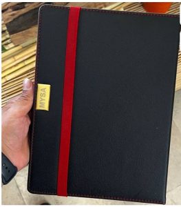 دفتر کلاسور چرمی قفل دار