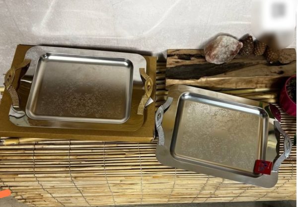 سینی استیل مستطیل گندم