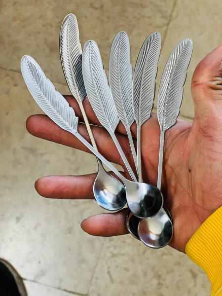 قاشق چای خوری طرح پر