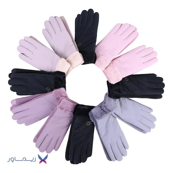 دستکش زنانه داخل خز