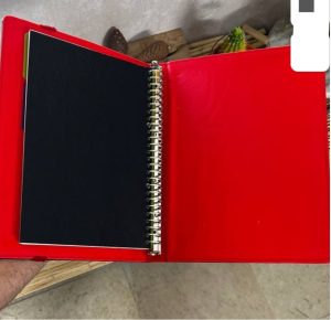 دفتر کلاسور چرمی قفل دار