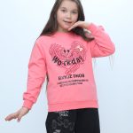 بلوز تک دخترانه طرح قلبی