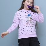 بلوز تک دخترانه طرح bicycle