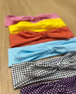 هدبند گره ای پاپیونی طرحدار