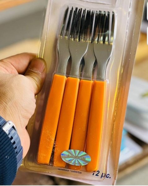 چنگال ۱۲عددی دسته رنگی آرمانتینا