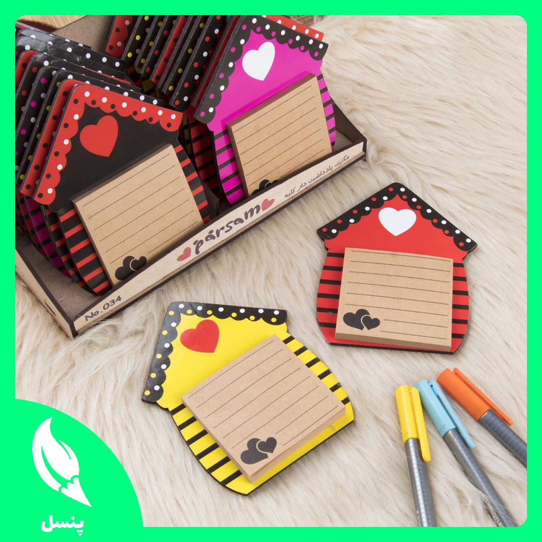 کاغذ یادداشت مگنتدار کلبه کاغذ یادداشت مگنتدار کلبه