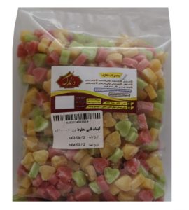 آبنبات قلبی رنگی