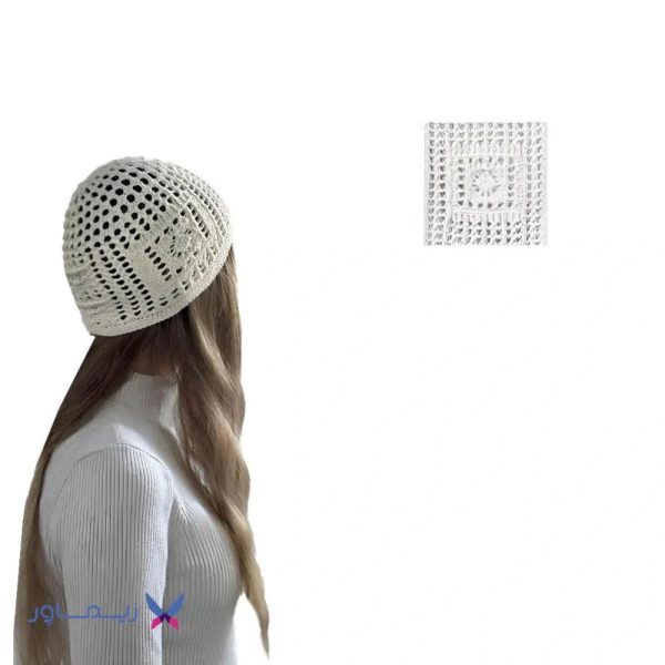 کلاه طرح مکرومه اندلس