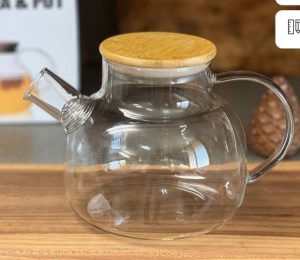 قوری یک لیتری پیرکس درب بامبو