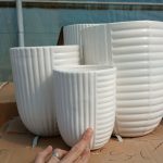 گلدان سرامیکی کابویی ۳تایی