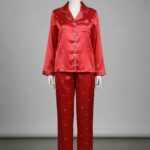 لباس خواب ساتن مدل پیراهن شلوار