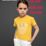 تیشرت تک دخترانه طرح micky