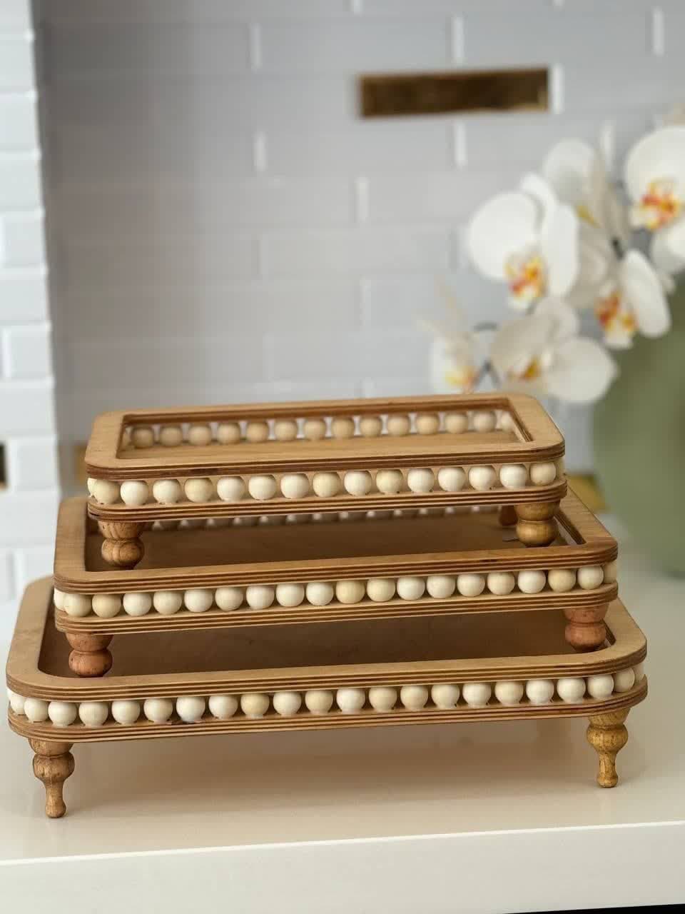 سرویس سه عددی سینی رایزر مهره دار مستطیل سرویس سه عددی سینی رایزر مهره دار مستطیل