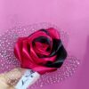 گل رز روبانی مشکی زرشکی