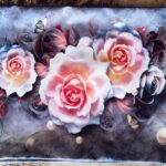 روبالشتی طرح گل سه بعدی