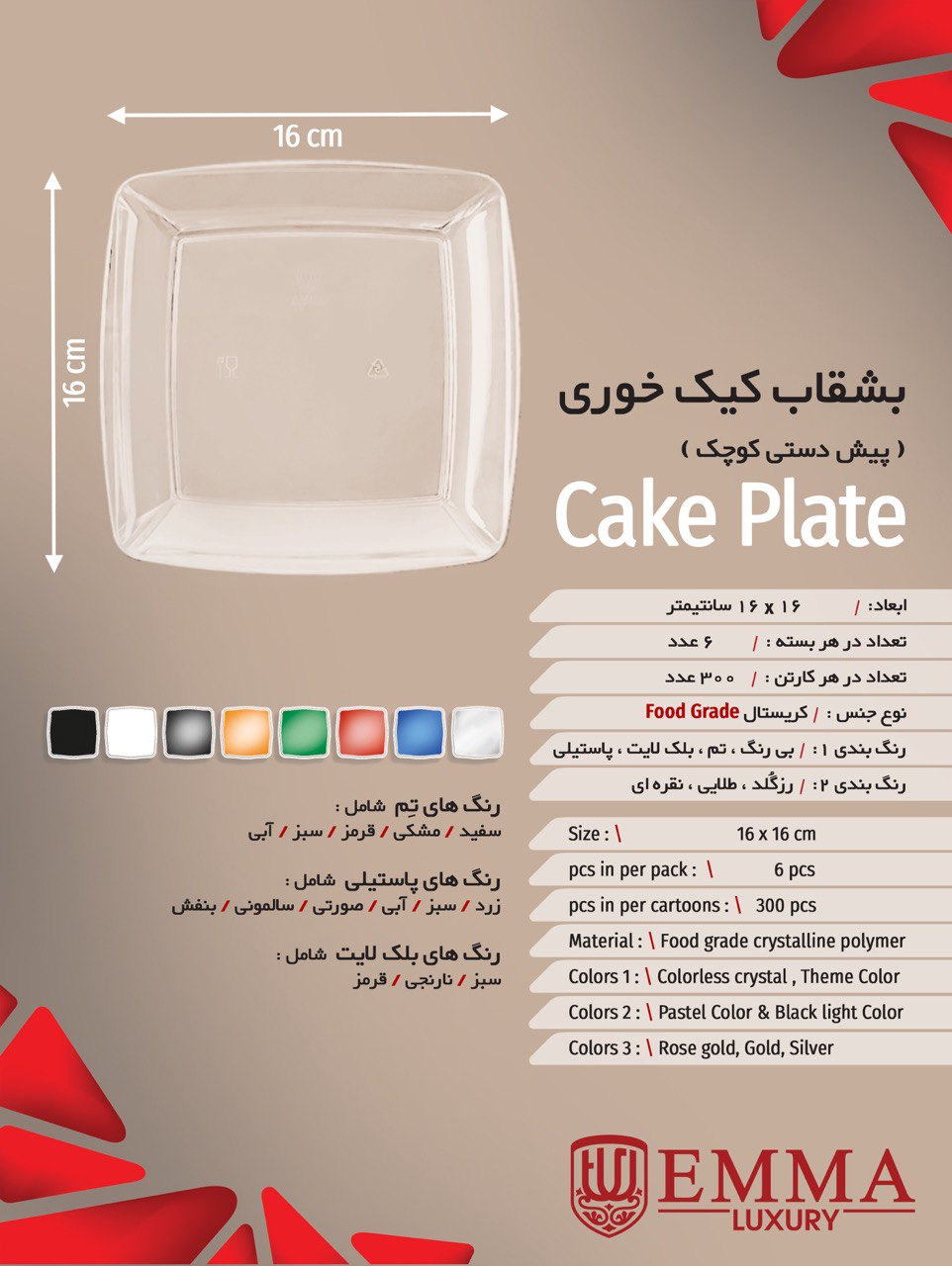 پیش دستی کیک خوری پیش دستی کیک خوری