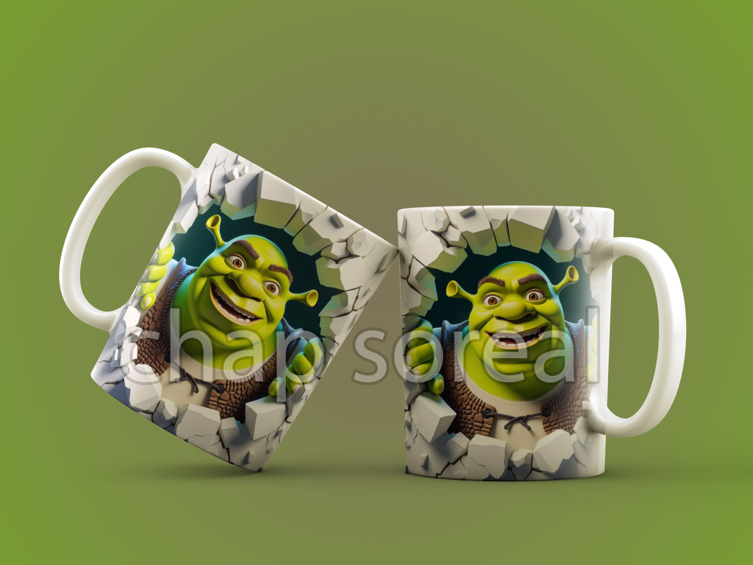 ماگ سه بعدی طرح Shrek