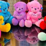 عروسک خرس ولنتاین رنگارنگ