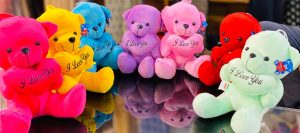 عروسک خرس ولنتاین رنگارنگ