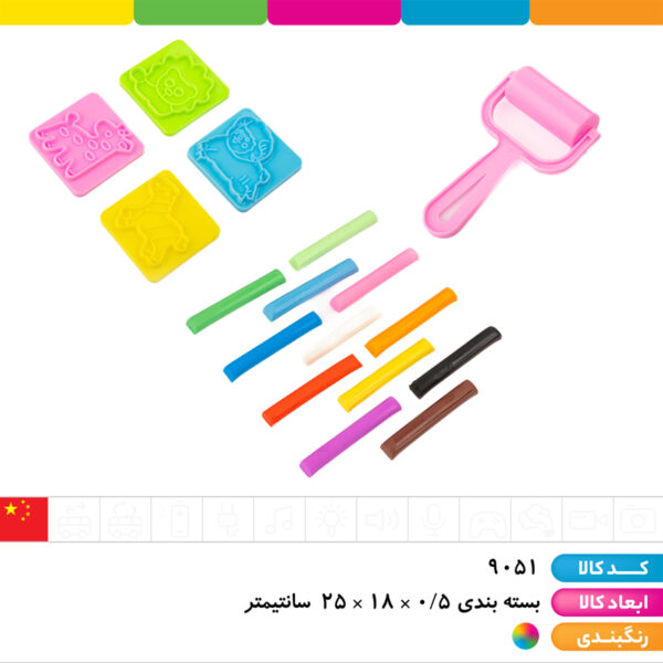 خمیربازی ۱۲ رنگ روکارتی