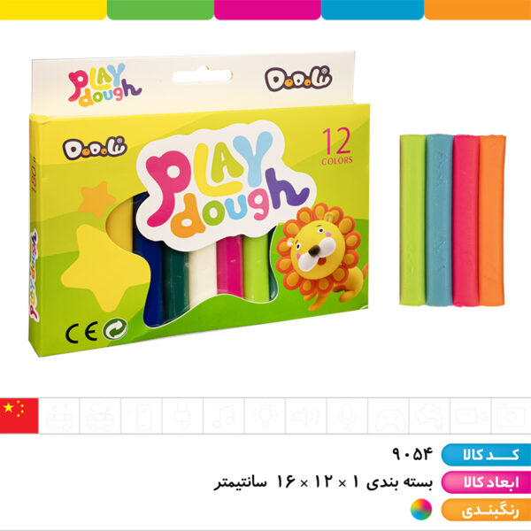خمیربازی ۱۲ رنگ جعبه ای