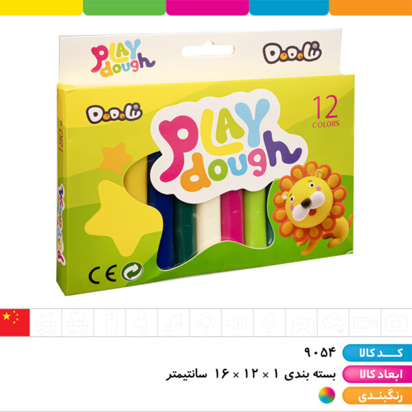 خمیربازی ۱۲ رنگ جعبه ای