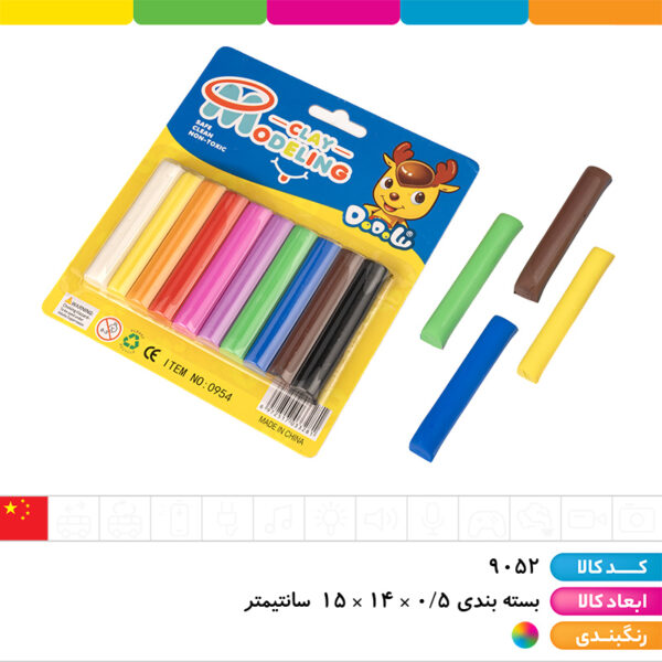 خمیربازی ۱۰ رنگ روکارتی