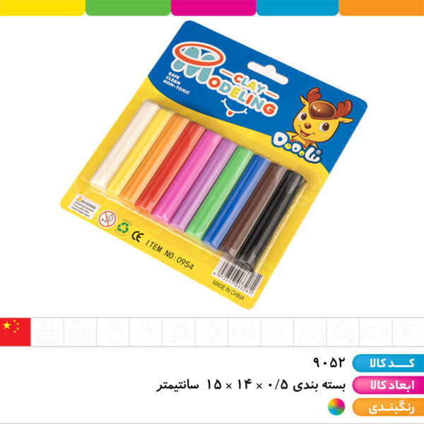 خمیربازی ۱۰ رنگ روکارتی