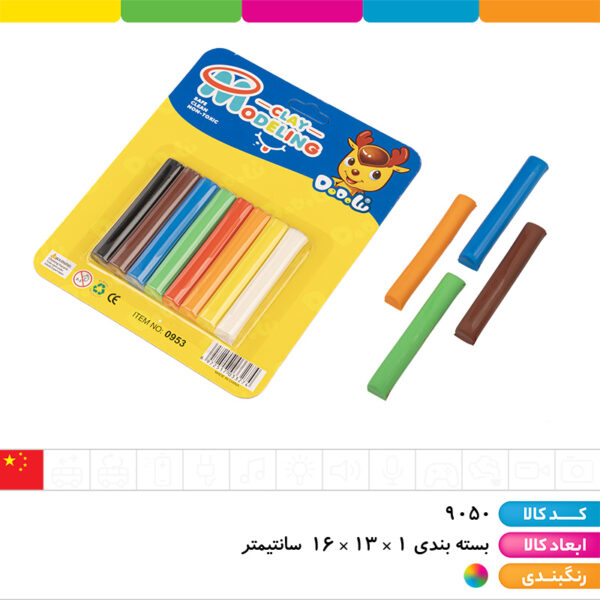 خمیربازی ۸ رنگ روکارتی