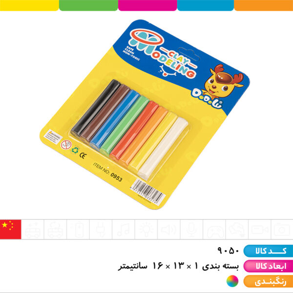 خمیربازی ۸ رنگ روکارتی