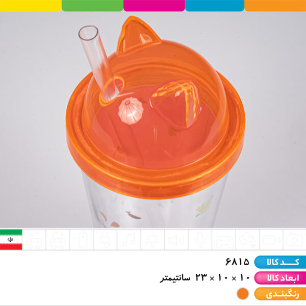 لیوان اسموتی میوه ای شفاف