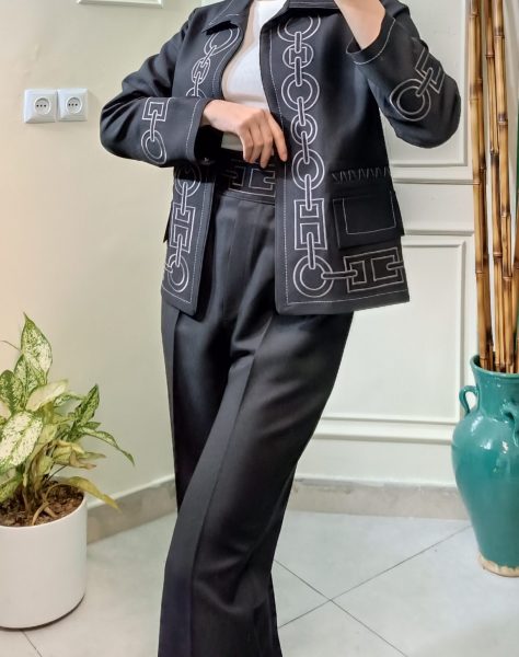 کراپ کت و شلوار کلدوزی