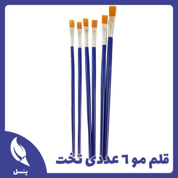 قلم مو 6 عددی تخت قلم مو 6 عددی تخت